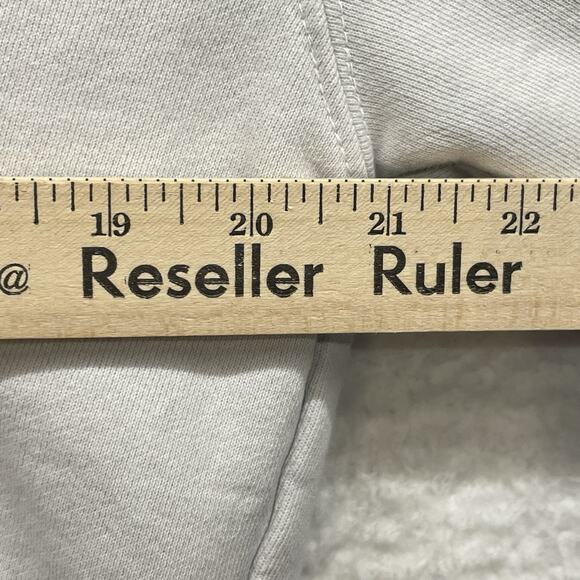 Agolde Sweatshirt Womens Medium White Pullover Low V Neck Balloon Sleeve Relaxed - Picture 8 of 10